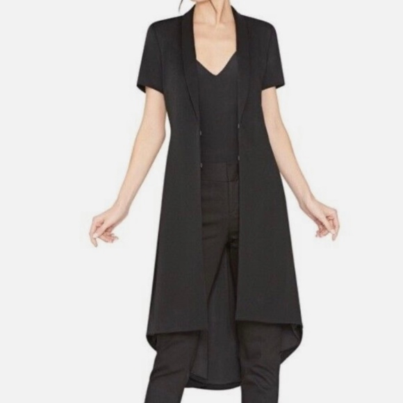 ALICE + OLIVIA Employed Black Vest Tuxedo Topper Jacket - Picture 1 of 7